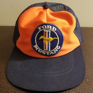 Vintage Ford Mustang Snapback Mesh Trucker Hat